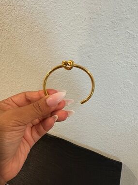 Gold Knot Open Cuff Bracelet - Women's Jewelry